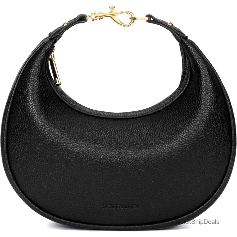 Small Vegan Leather Crossbody Bag with Removable Strap, Compact Hobo Purse